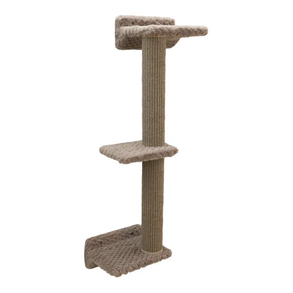 Kletterwand Monte Alpi für Katzen, 4-teilig - Katzenkletterwand mit Katzenbett und Kratzstamm, beliebig erweiterbar, bis 10 kg